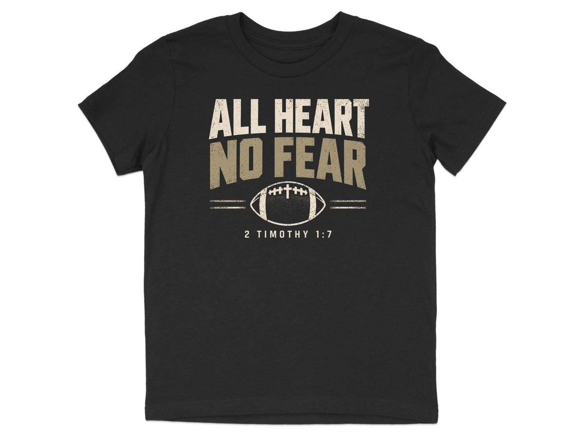 All Heart No Fear Football Youth T-Shirt