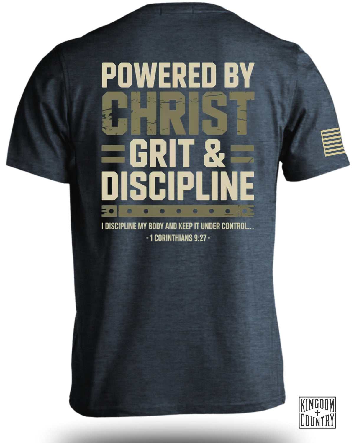 Powered By Christ, Grit & Discipline T-Shirt