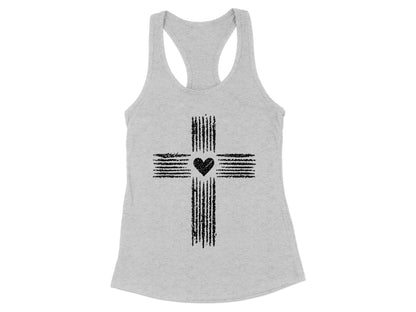 Heart Cross Racerback Tank