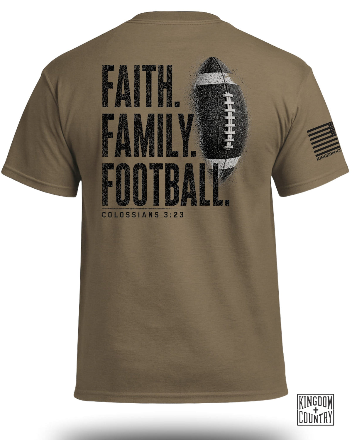 Faith Family Football T-Shirt