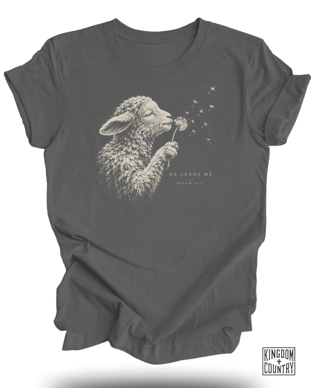 He Leads Me Psalm 23 T-Shirt
