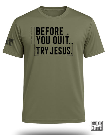 Try Jesus Blueprint Performance Shirt
