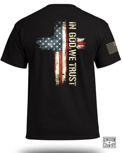 In God We Trust Distressed Flag T-Shirt