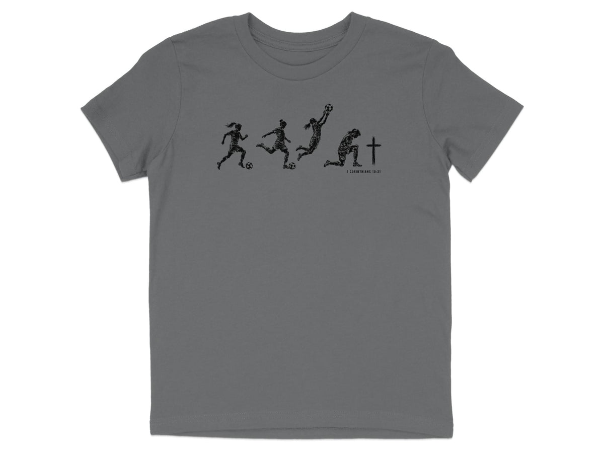 Girls Soccer Faith Journey Youth T-Shirt