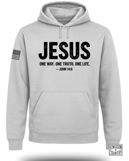 JESUS One Way One Truth One Life Hoodie
