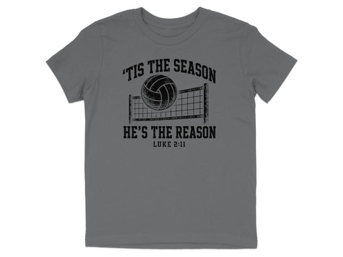 'Tis The Season He's The Reason - Volleyball Youth T-Shirt