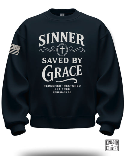 Sinner Saved By Grace Crewneck