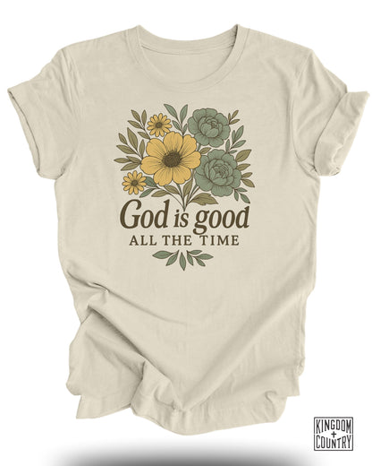 God Is Good Floral T-Shirt
