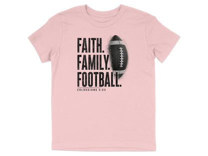 Faith Family Football Youth T-Shirt