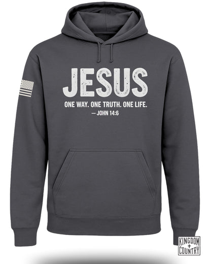 JESUS One Way One Truth One Life Hoodie