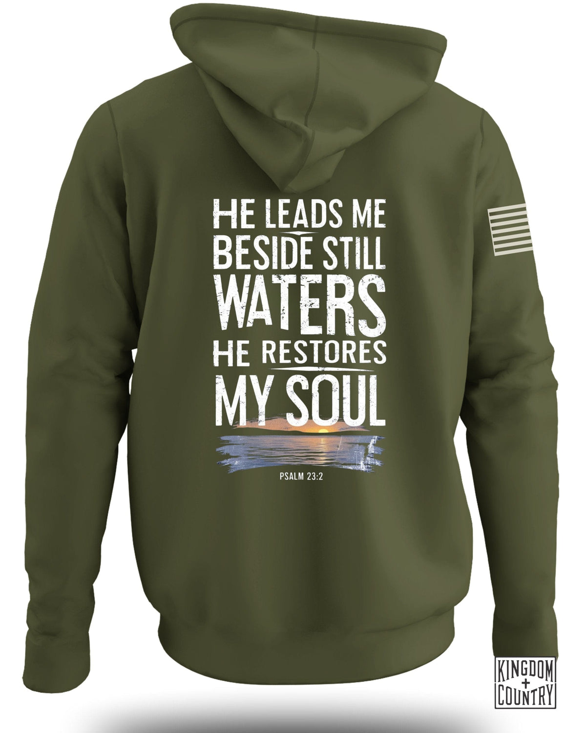 He Leads Me Beside Still Waters Hoodie