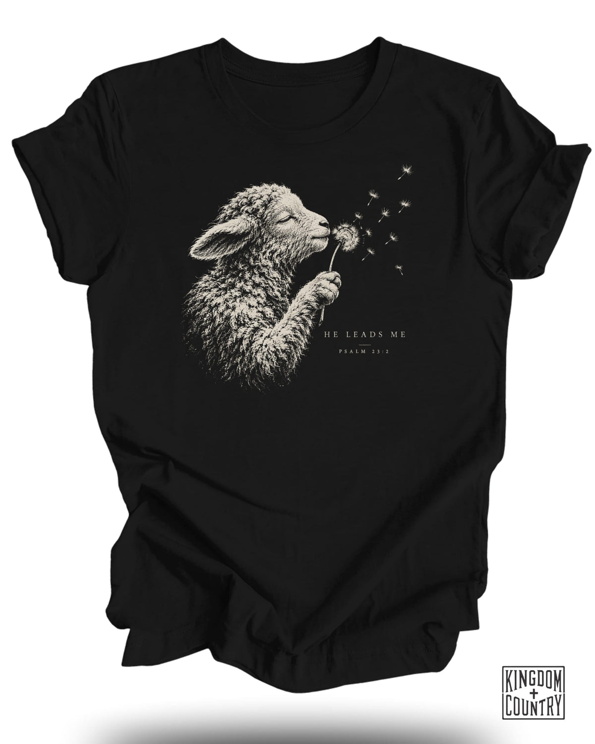 He Leads Me Psalm 23 T-Shirt