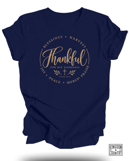 Thankful For His Goodness T-Shirt