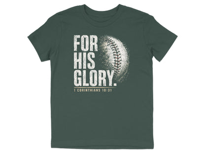 For His Glory Baseball Youth T-Shirt