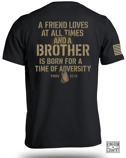 Friend Loves Brother Is Born Prov 17:17 T-Shirt