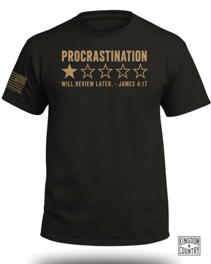 Procrastination 1 Star Rating T-Shirt