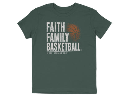Faith Family Basketball Youth T-Shirt