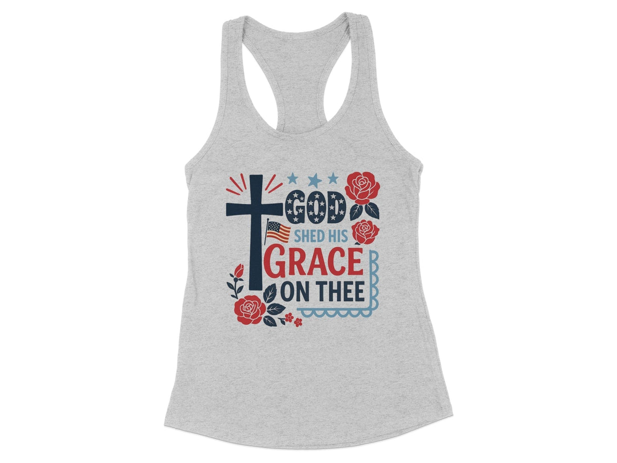 God Shed His Grace Racerback Tank Top