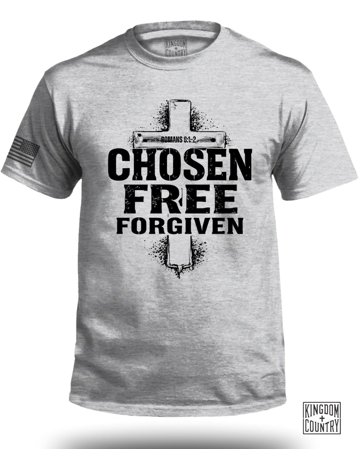 Chosen Free Forgiven Romans 8:1-2 T-Shirt