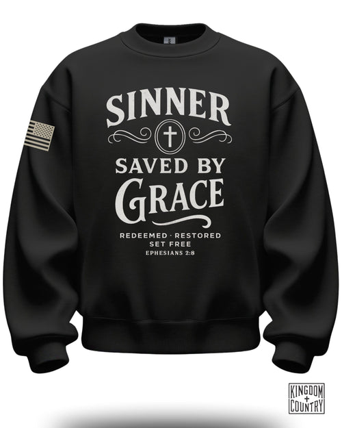 Sinner Saved By Grace Crewneck