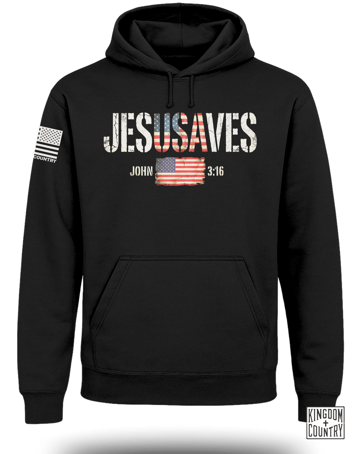 Jesus Saves Patriotic Hoodie