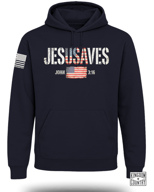 Jesus Saves Patriotic Hoodie