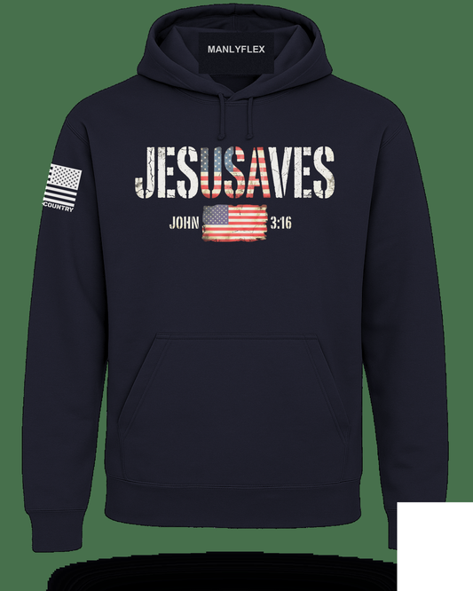 Jesus Saves Patriotic Hoodie