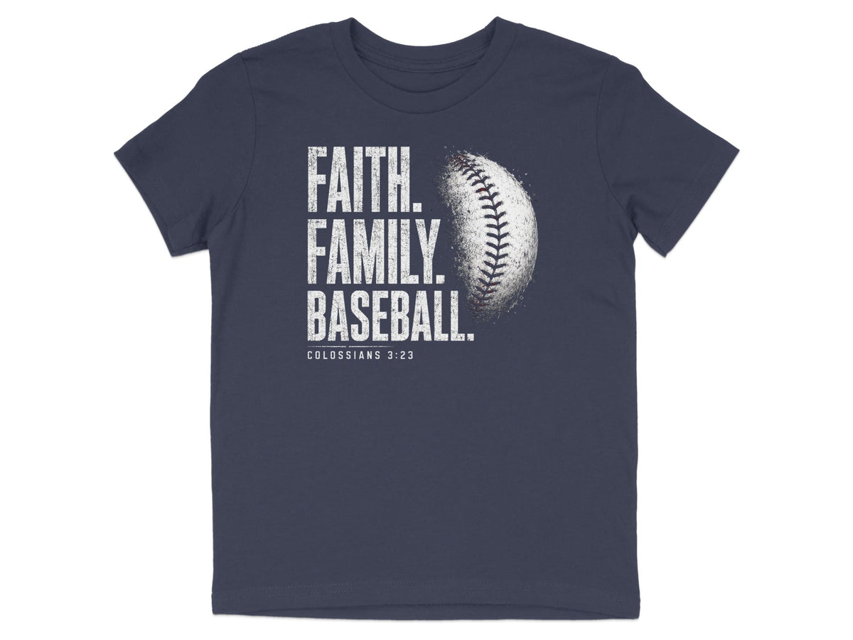 Faith Family Baseball Youth T-Shirt