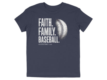 Faith Family Baseball Youth T-Shirt