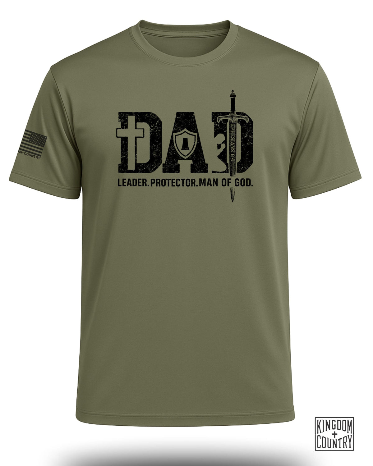 Dad: Leader, Protector, Man of God Performance Shirt