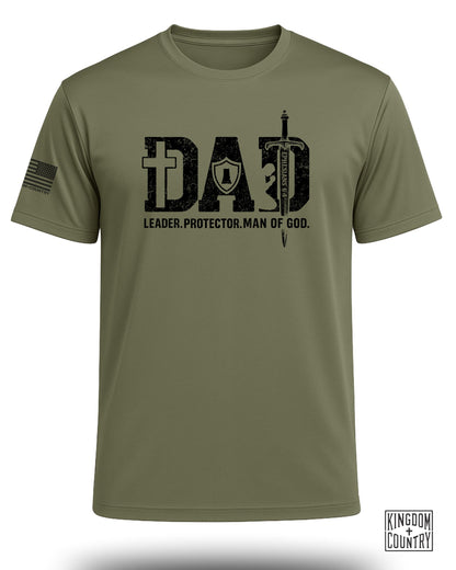 Dad: Leader, Protector, Man of God Performance Shirt