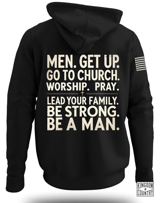 Men Get Up Hoodie