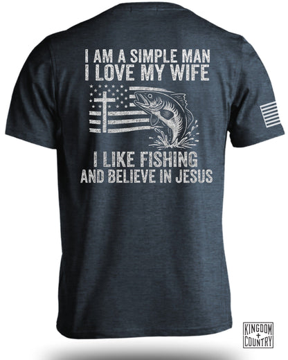 Simple Man Fishing T-Shirt