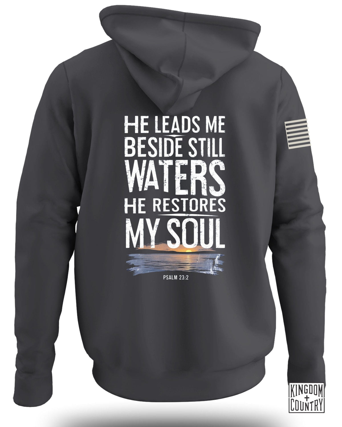 He Leads Me Beside Still Waters Hoodie