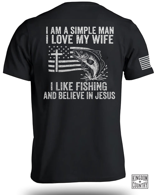 Simple Man Fishing T-Shirt