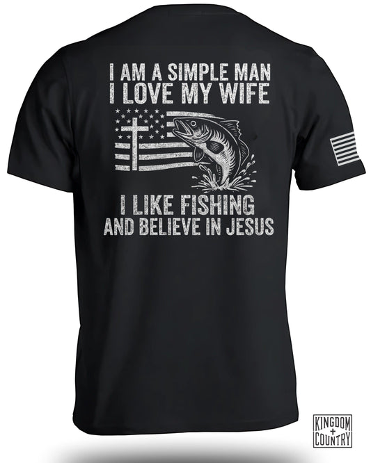 Simple Man Fishing T-Shirt