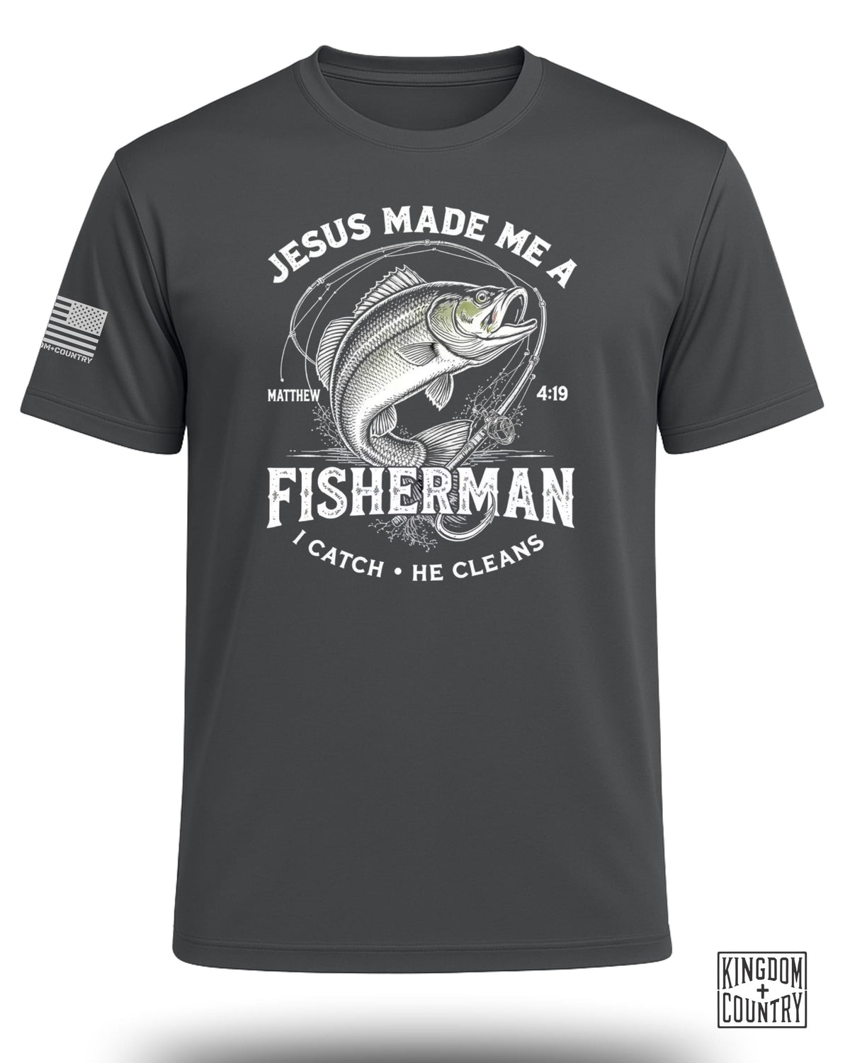Jesus Made Me A Fisherman Performance Shirt