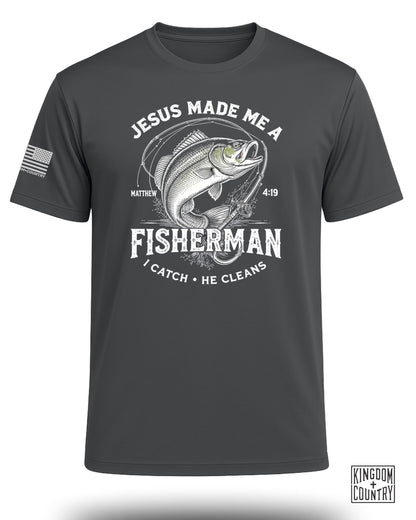 Jesus Made Me A Fisherman Performance Shirt