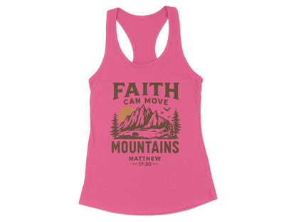 Faith Can Move Mountains Racerback Tank Top