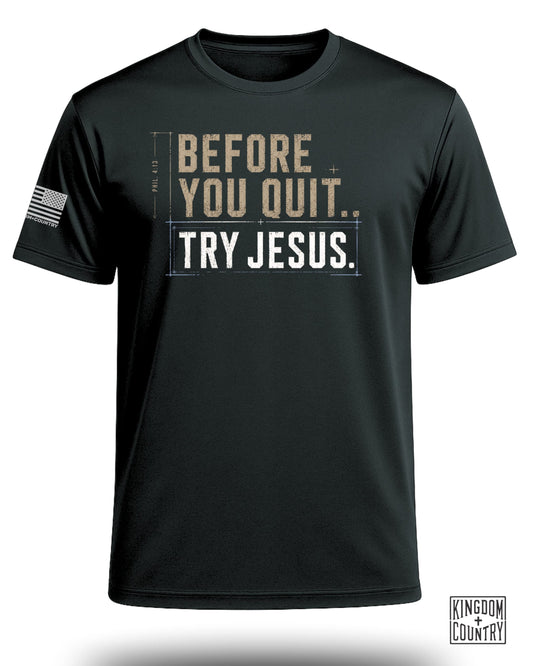 Try Jesus Blueprint Performance Shirt