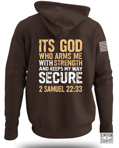 It's God Who Arms Me Hoodie