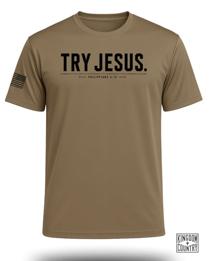 Try Jesus Philippians 4:13 Performance Shirt
