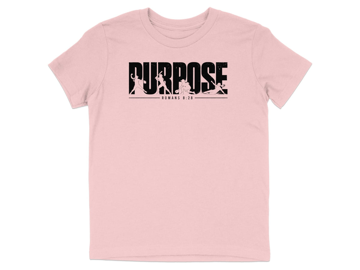 Romans 8:28 Softball Youth T-Shirt