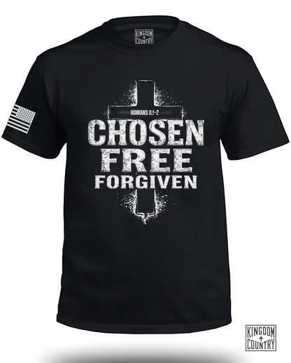 Chosen Free Forgiven Romans 8:1-2 T-Shirt