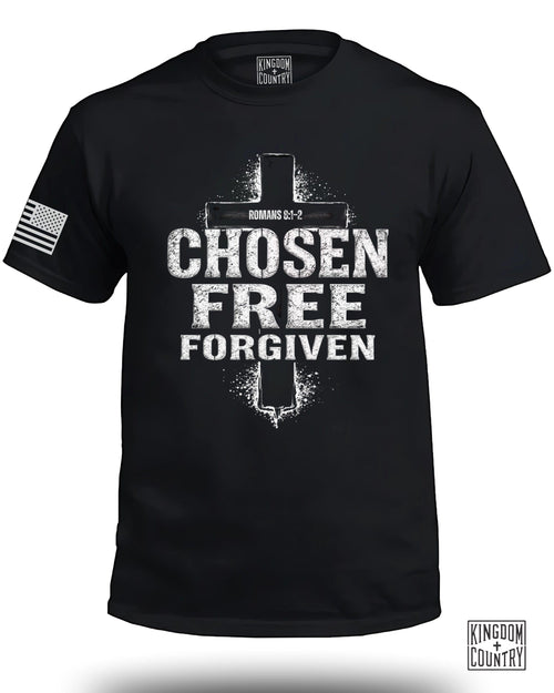 Chosen Free Forgiven Romans 8:1-2 T-Shirt