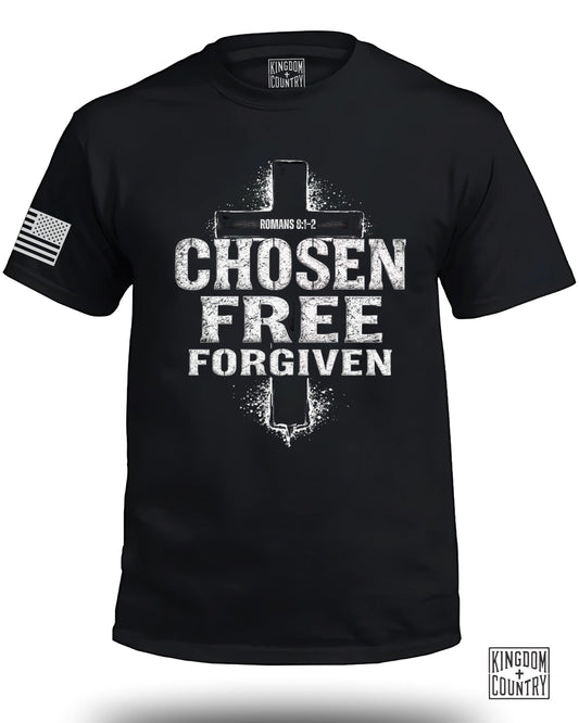 Chosen Free Forgiven Romans 8:1-2 T-Shirt