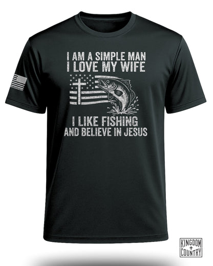 Simple Man Fishing & Faith Performance Shirt