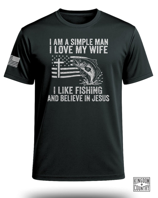 Simple Man Fishing & Faith Performance Shirt