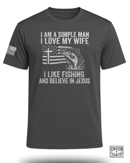 Simple Man Fishing & Faith Performance Shirt