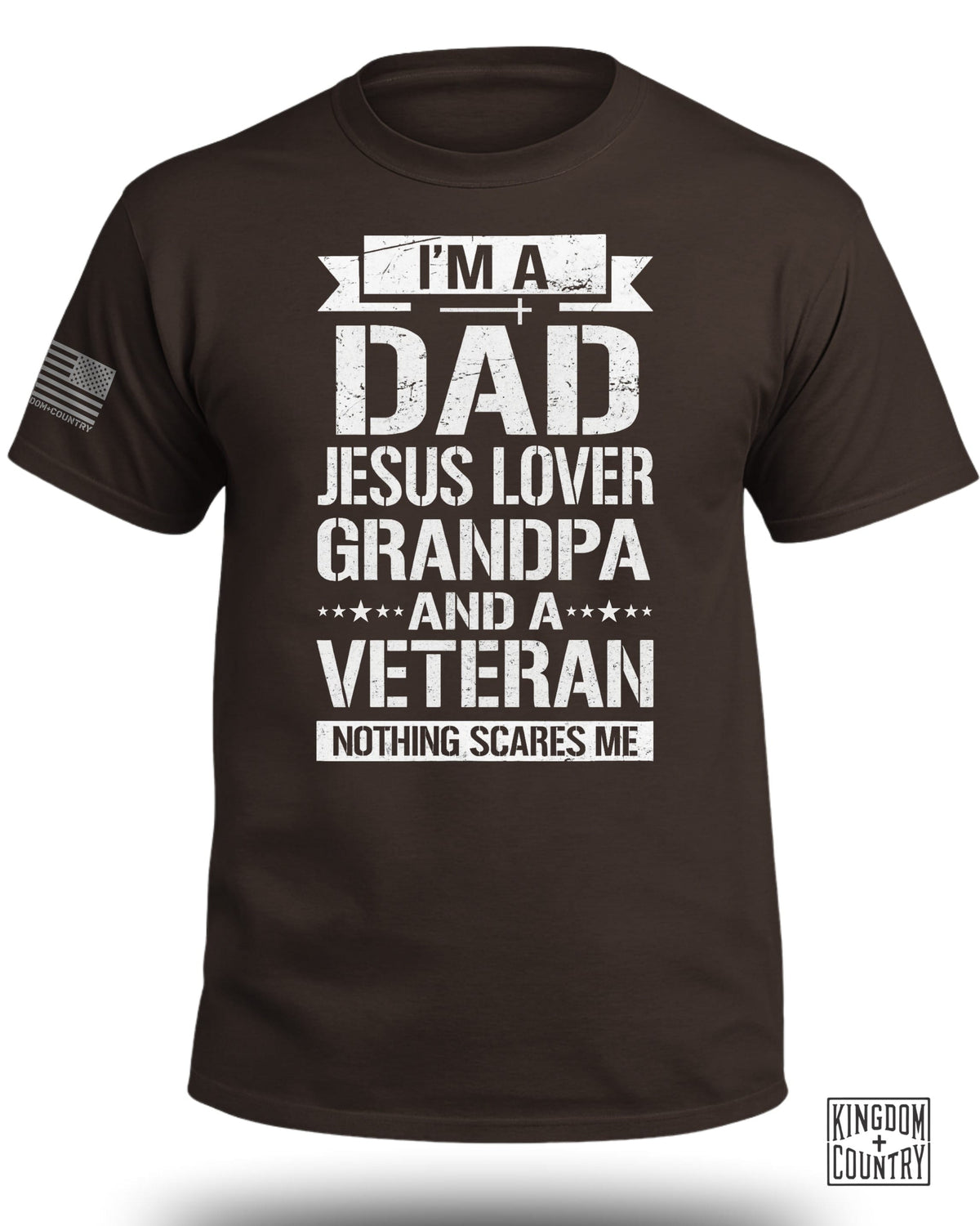 I am A Dad-Jesus Lover-Grandpa-Veteran T-Shirt